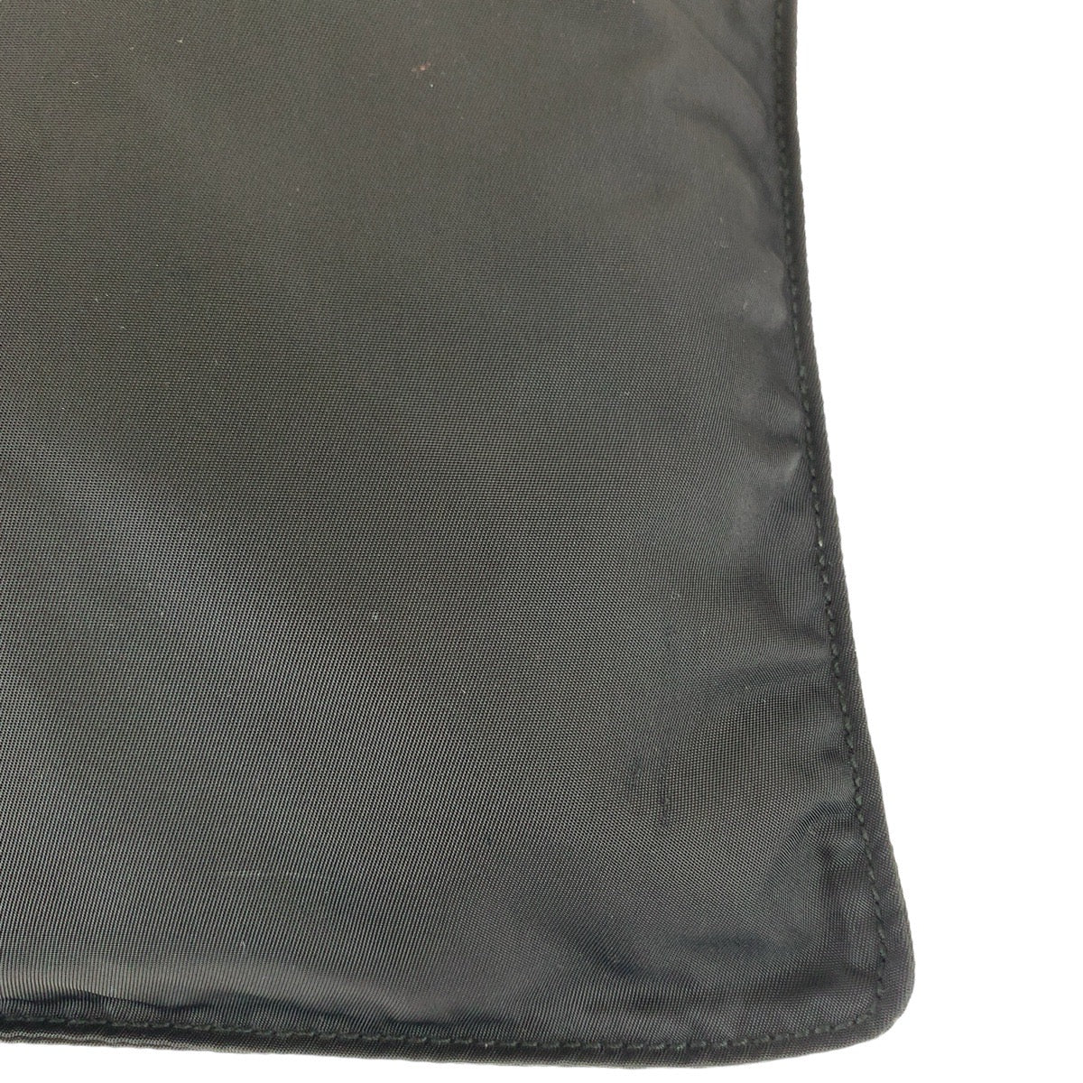 PRADA Shoulder Bag Nylon Black Silver Metal Crossbody Shoulder Bag Sacoche Test Triangle With logo mens Used Authentic