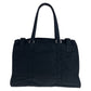 PRADA Tote Bag Nylon Black SilverMetal Tote Bag Shoulder Bag Test Triangle With logo Women Used Authentic