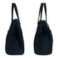 PRADA Tote Bag Nylon Black SilverMetal Tote Bag Shoulder Bag Test Triangle With logo Women Used Authentic