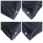 PRADA Tote Bag Nylon Black SilverMetal Tote Bag Shoulder Bag Test Triangle With logo Women Used Authentic