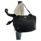 PRADA Shoulder Bag Nylon, Leather Black SilverMetal Hobo Shoulder Bag Tessuto Wrinkled Triangle With logo Women Used Authentic