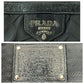 PRADA Shoulder Bag Nylon, Leather Black SilverMetal Hobo Shoulder Bag Tessuto Wrinkled Triangle With logo Women Used Authentic