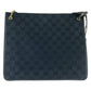 GUCCI Shoulder Bag 91762 GG canvas, leather Black Gold Metal Crossbody Shoulder Bag Pochette mens Used Authentic
