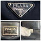 PRADA Shoulder Bag Nylon Black Silver Metal Crossbody Shoulder Bag Messenger Bag Test Triangle With logo mens Used Authentic