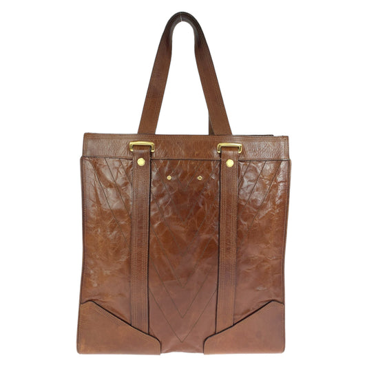 LOUIS VUITTON Tote Bag M95361 leather Brown Gold Metal Tote Bag handbag Cuir Soana Sac Plat Women Used Authentic