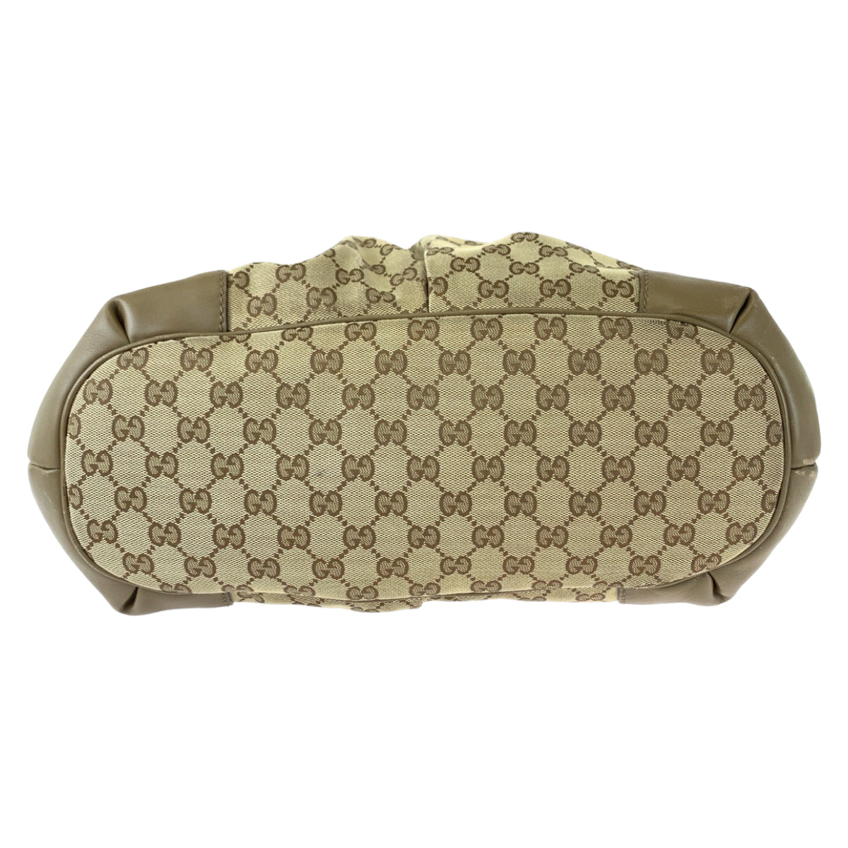 GUCCI Tote Bag 285730 GG canvas Brown Gold Metal Tote Bag Shoulder Bag Handbag Sukey Women Used Authentic