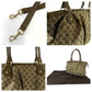 GUCCI Tote Bag 285730 GG canvas Brown Gold Metal Tote Bag Shoulder Bag Handbag Sukey Women Used Authentic