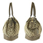 GUCCI Tote Bag 285730 GG canvas Brown Gold Metal Tote Bag Shoulder Bag Handbag Sukey Women Used Authentic