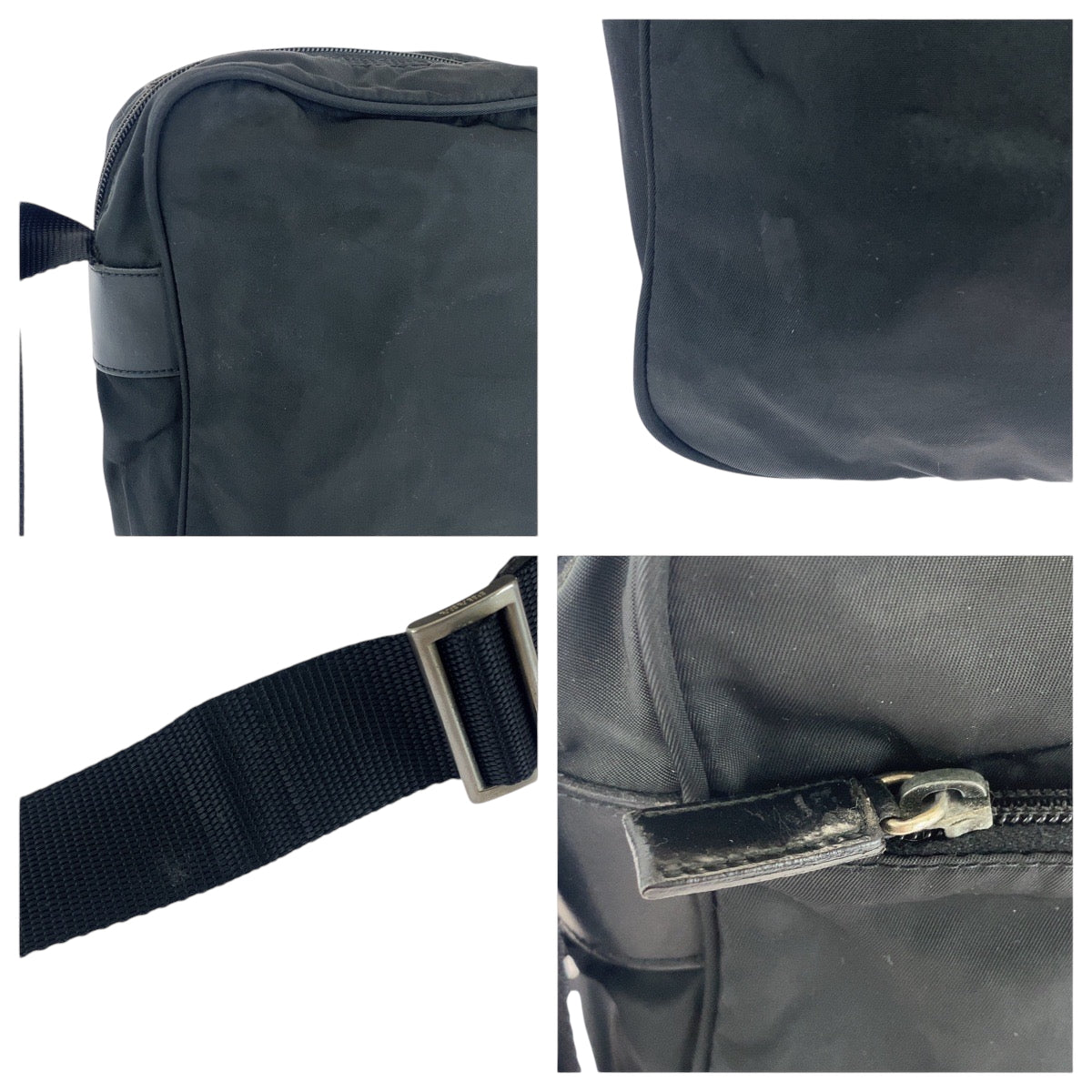 PRADA Shoulder Bag BT0168 Nylon Black SilverMetal Shoulder Bag pochette Test Triangle With logo Women(Unisex) Used Authentic