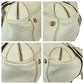 GUCCI Handbag 159398 leather White GoldMetal Handbag Shoulder Bag Bamboo Horsebit Women Used Authentic