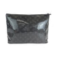 LOUIS VUITTON Clutch bag M63373 Patent leather Black SilverMetal Clutch bag business bag Monogram Eclipse pochette cosmos mens Used Authentic