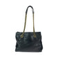 PRADA Tote Bag B4328 leather Black GoldMetal Tote Bag Shoulder Bag Logo embossed Women Used Authentic