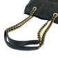 PRADA Tote Bag B4328 leather Black GoldMetal Tote Bag Shoulder Bag Logo embossed Women Used Authentic