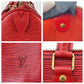 LOUIS VUITTON Handbag M43007 leather Castilian Red Gold Metal Handbags Mini Boston Duffel bag Epi Speedy 30 Women Used Authentic