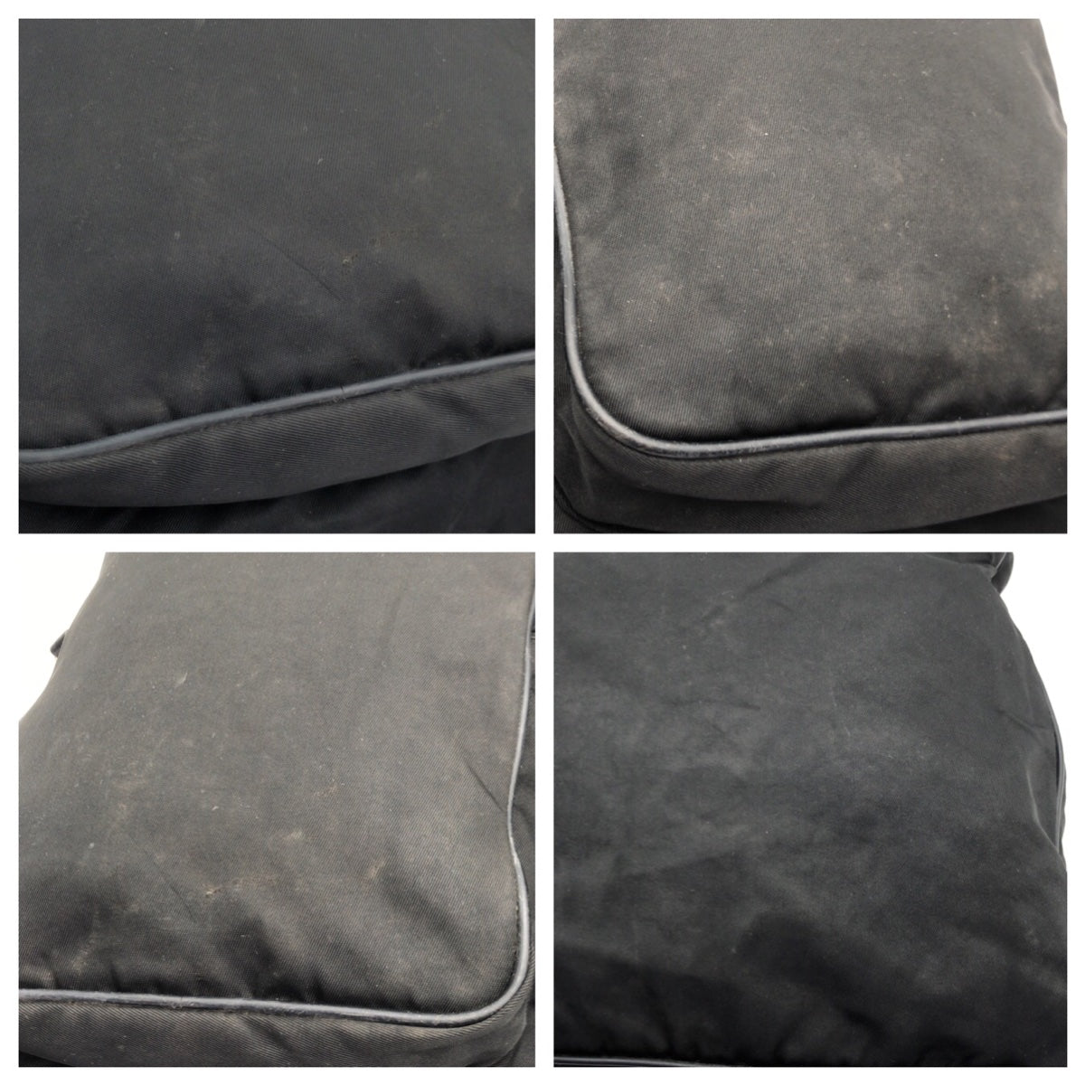 PRADA Shoulder Bag Nylon black Shoulder bag Messenger bag Test Triangular logo mens Used Authentic
