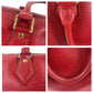 LOUIS VUITTON Handbag M43017 leather Castilian Red Gold Metal Handbags Mini Boston Duffel bag Epi Speedy 25 Women Used Authentic