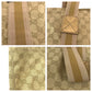 GUCCI Tote Bag 189669 GG canvas Beige gold Tote Bag Shoulder Bag Sherry line Women Used Authentic