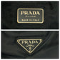 PRADA Handbag Nylon Black SilverMetal Handbag Tote Bag Test Triangle With logo Women Used Authentic