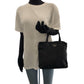 PRADA Handbag Nylon Black SilverMetal Handbag Tote Bag Test Triangle With logo Women Used Authentic