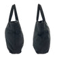 PRADA Handbag Nylon Black SilverMetal Handbag Tote Bag Test Triangle With logo Women Used Authentic