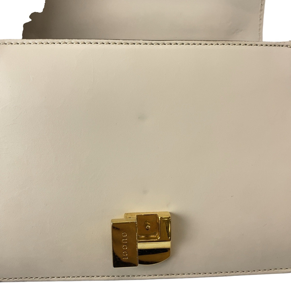 GUCCI Shoulder Bag 431666 leather white Crossbody Shoulder Bag Pochette Sherry line Sylvimini Women Used Authentic