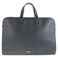 PRADA Business bag leather Dark Grey SilverMetal Business bag briefcase A4 compatible Safiano Triangle With logo mens Used Authentic