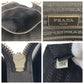PRADA Business bag leather Dark Grey SilverMetal Business bag briefcase A4 compatible Safiano Triangle With logo mens Used Authentic