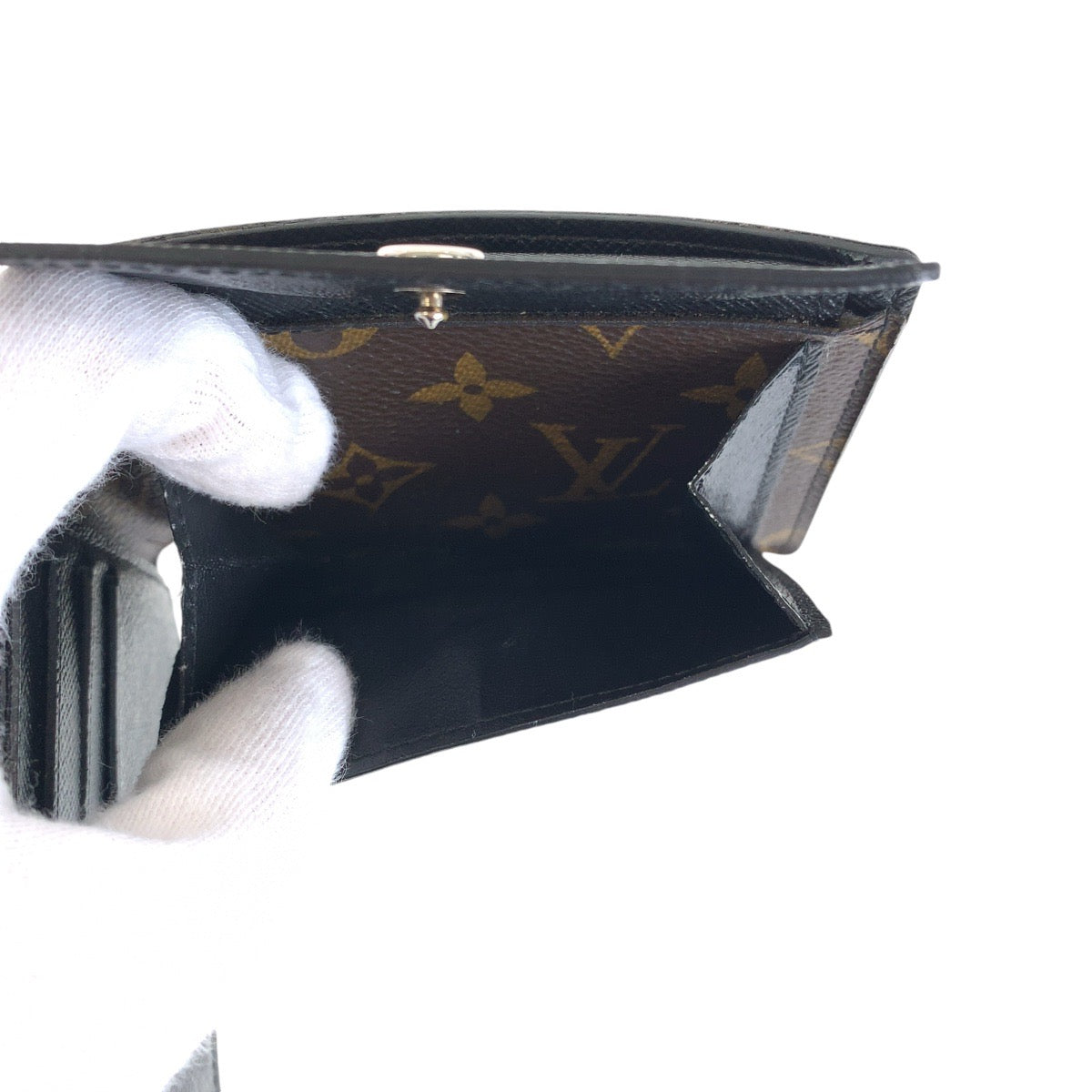 LOUIS VUITTON Bifold Wallet M60411 PVC, Leather Brown Black SilverMetal Folding wallet Compact wallet Monogram Macasa Portefeuille Mindoro mens Used Authentic