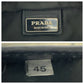 PRADA Shoulder Bag Nylon Black SilverMetal Crossbody Shoulder Bag Pochette Test Triangle With logo Women Used Authentic