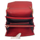 GUCCI Shoulder Bag 401232 leather Red Gold Metal Crossbody Shoulder Bag Chain Wallet GG Marmont Women Used Authentic