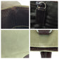 PRADA Tote Bag Canvas, Leather Khaki Brown SilverMetal Tote Bag Shoulder Bag Unisex Triangle With logo Women Used Authentic