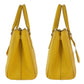 PRADA Handbag leather Yellow Gold Metal Handbag Tote Bag Shoulder Bag 2way Safiano TriangleWith logo Galleria Women Used Authentic