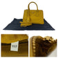 PRADA Handbag leather Yellow Gold Metal Handbag Tote Bag Shoulder Bag 2way Safiano TriangleWith logo Galleria Women Used Authentic
