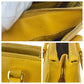 PRADA Handbag leather Yellow Gold Metal Handbag Tote Bag Shoulder Bag 2way Safiano TriangleWith logo Galleria Women Used Authentic