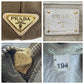 PRADA Tote Bag Canvas, Leather Beige Gold Metal Tote Bag Shoulder Bag 2way Logo jacquard Women Used Authentic