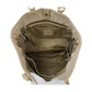 PRADA Tote Bag Canvas, Leather Beige Gold Metal Tote Bag Shoulder Bag 2way Logo jacquard Women Used Authentic