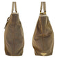 PRADA Tote Bag Canvas, Leather Beige Gold Metal Tote Bag Shoulder Bag 2way Logo jacquard Women Used Authentic