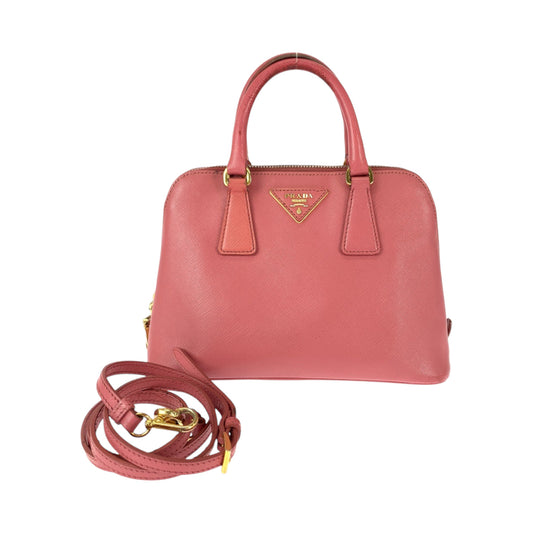 PRADA Handbag BL0838 leather Pink Gold Metal Saffiano Lacus