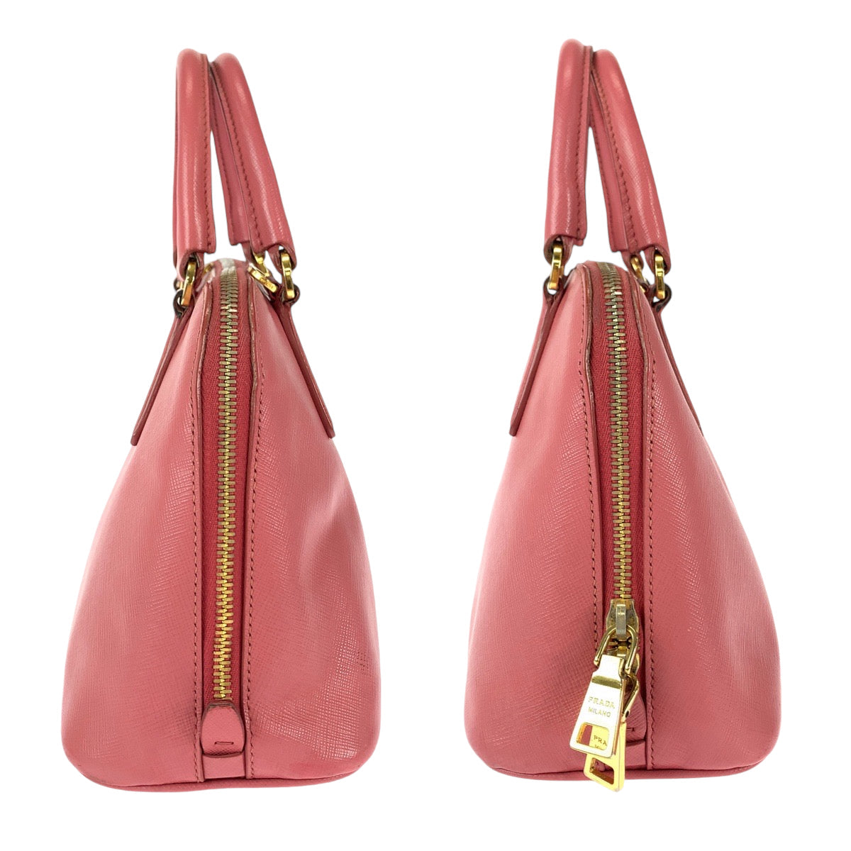 PRADA Handbag BL0838 leather Pink Gold Metal Saffiano Lacus