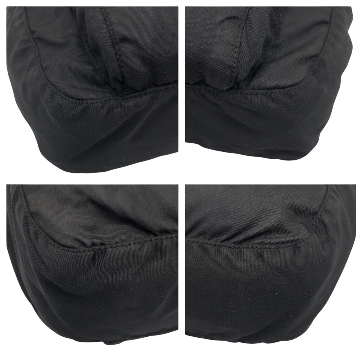 PRADA Shoulder Bag Nylon Black black Shoulder back pochette Test Triangular logo Women Used Authentic