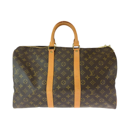LOUIS VUITTON Boston Duffel bag M41426 PVC Brown Boston Duffel bag Handbag Monogram Keepall 50 Women Used Authentic