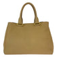 PRADA Tote Bag leather Beige Gold Metal Tote Bag Handbag Shoulder Bag Vitterodino Women Used Authentic