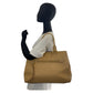 PRADA Tote Bag leather Beige Gold Metal Tote Bag Handbag Shoulder Bag Vitterodino Women Used Authentic