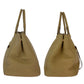 PRADA Tote Bag leather Beige Gold Metal Tote Bag Handbag Shoulder Bag Vitterodino Women Used Authentic