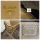 PRADA Tote Bag leather Beige Gold Metal Tote Bag Handbag Shoulder Bag Vitterodino Women Used Authentic