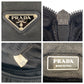 PRADA Shoulder Bag Nylon Black SilverMetal Crossbody Shoulder Bag Messenger Bag Testo Saffiano leather Triangle With logo mens Used Authentic