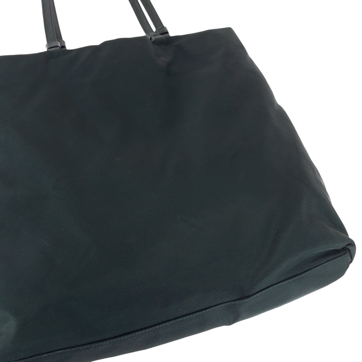 PRADA Tote Bag B11213 Nylon Black SilverMetal Tote Bag Shoulder Bag Test Triangle With logo Women Used Authentic