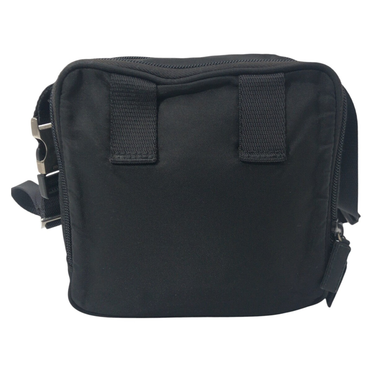 PRADA Shoulder Bag Nylon black Shoulder Bag Unisex Test Triangular logo mens Used Authentic