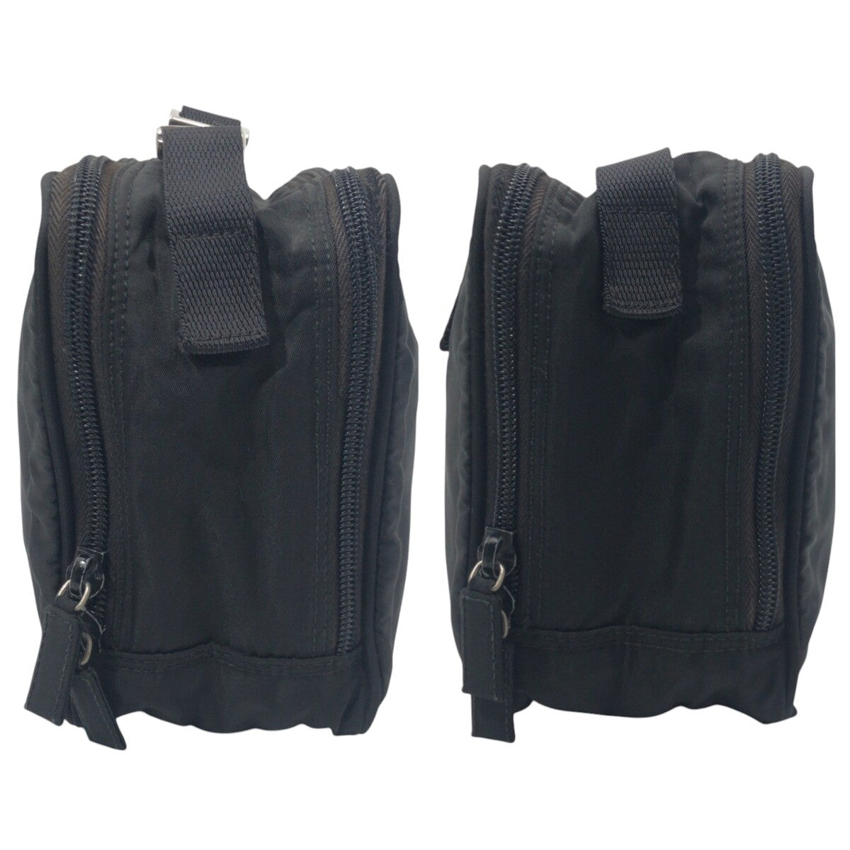PRADA Shoulder Bag Nylon black Shoulder Bag Unisex Test Triangular logo mens Used Authentic