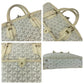 GOYARD Business bag leather White Gray SilverMetal Business bag handbag Ambasard PM Women Used Authentic